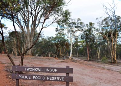 Signage at entrance of Twonkwillingup Police Pools Reserve
