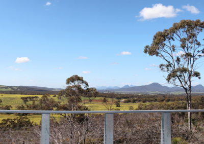 Stirling Range in background, with mix of farmland and native vegetation in middle