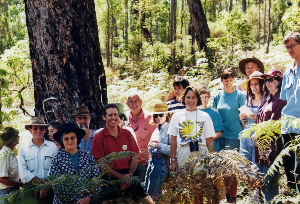 Image of a gathering of pro bono lawyers and conservationists, including Margaret and brother Peter, in the south-west.
