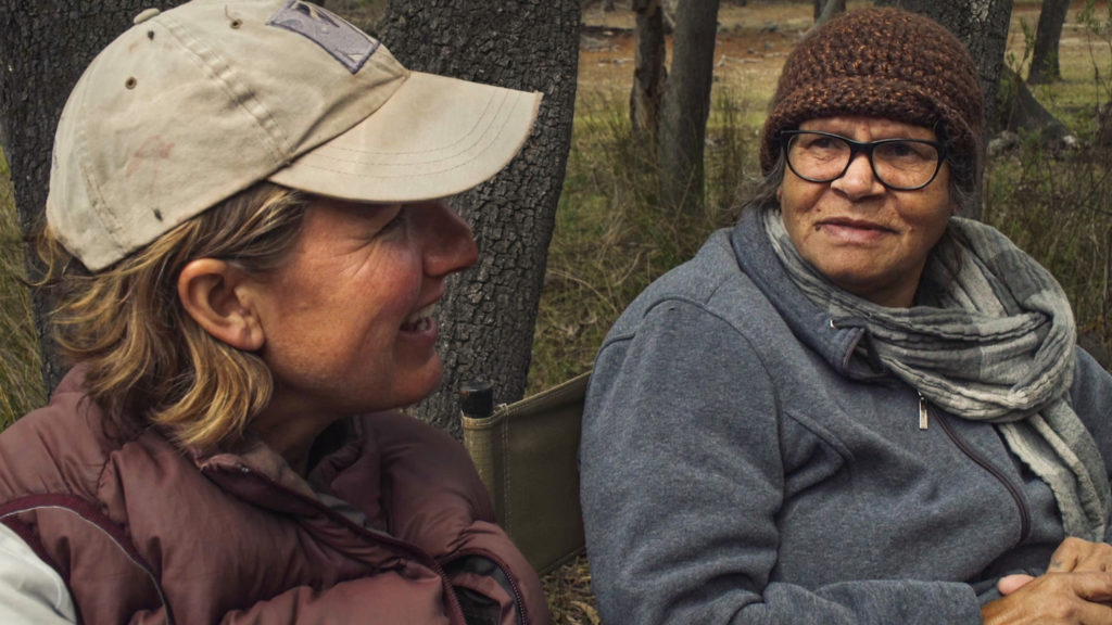 Image of Alison and Lynette on the day of this conversation on the Marra, near Boxwood Hill